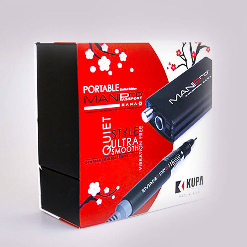 Kupa MANIPro Hana Passport Electrical Portable Nail Drill Machine Black - JAPAN