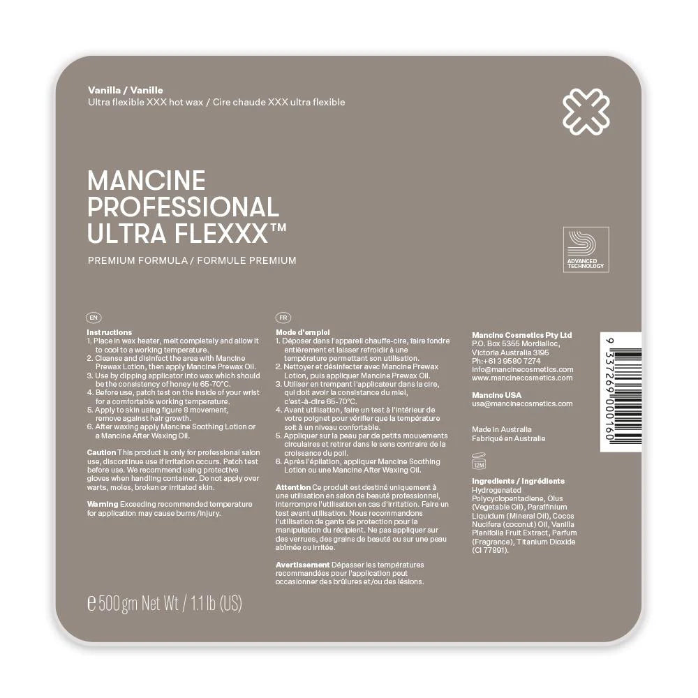 Mancine Vanilla Ultra Flexxx Hot Wax - 500g
