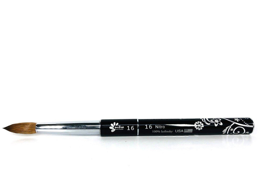 Nitro Acrylic Kolinsky Nail Brush - #16 (Black)