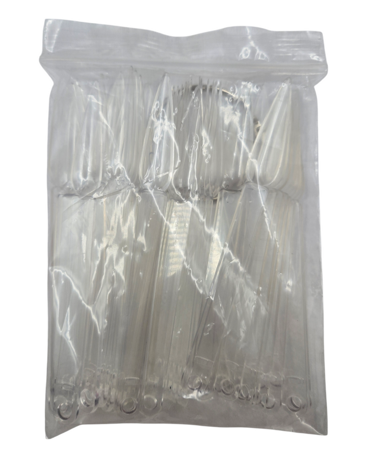 Sample Colour Chart - Pointy Clear Nail Tips (50pcs with Ring)
