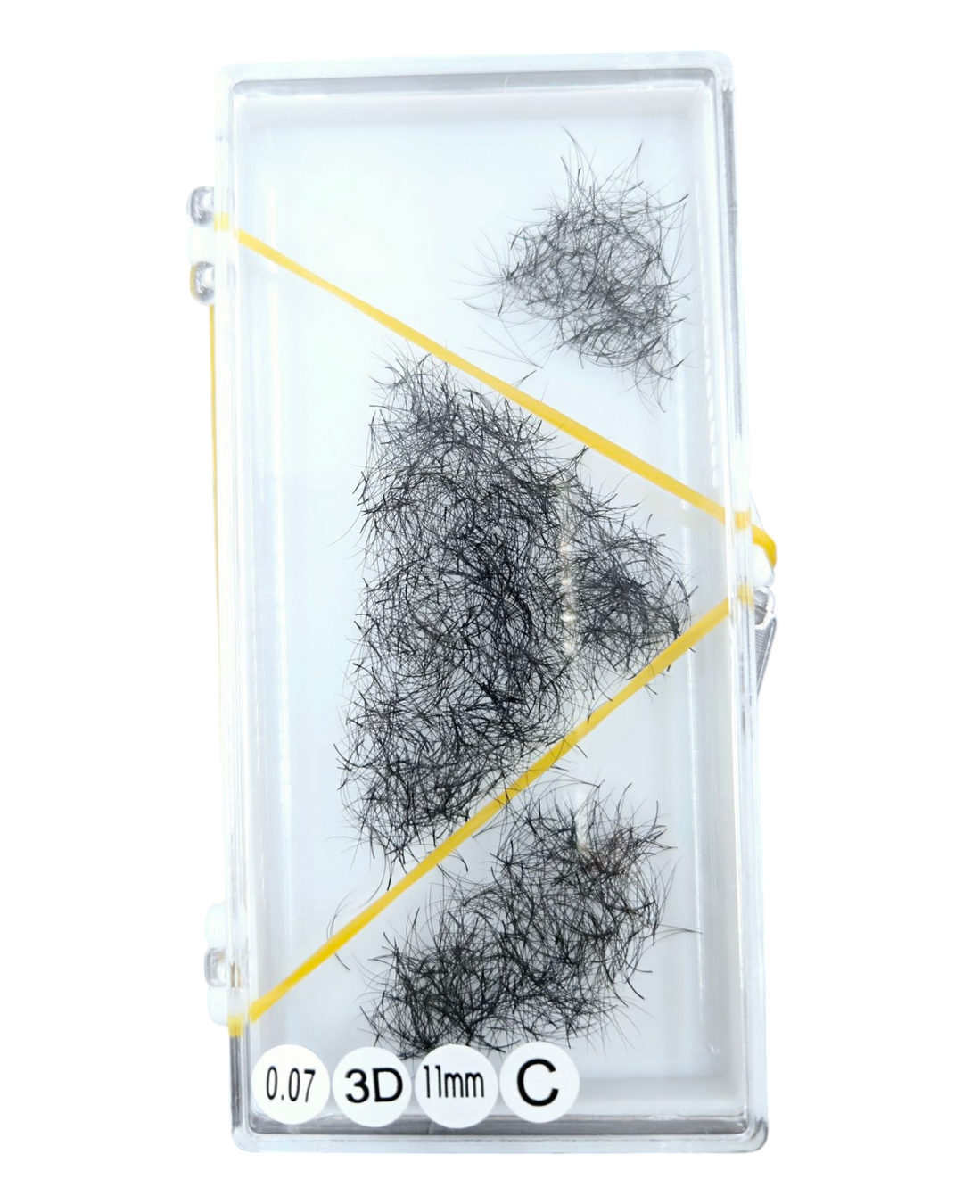 Pre-made Fans 3D 11mm 0.07 C-curl (500 fans)