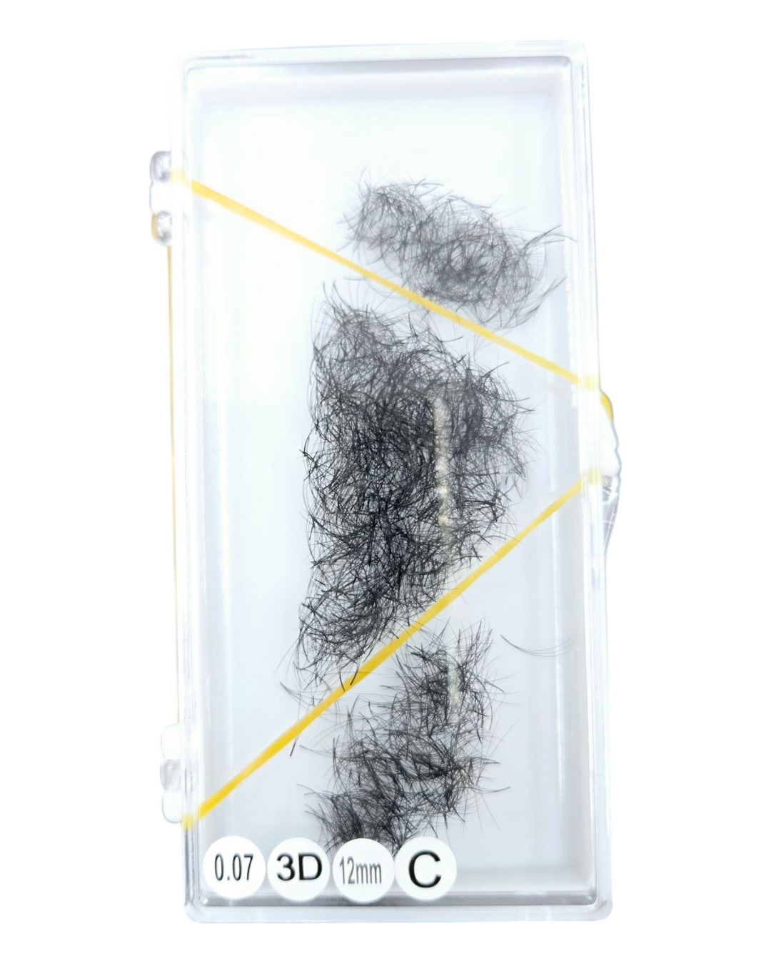 Pre-made Fans 3D 12mm 0.07 C-curl (500 fans)