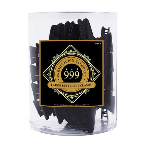 Premium Pin Company - LARGE BUTTERFLY CLAMPS- Black (36pcs)