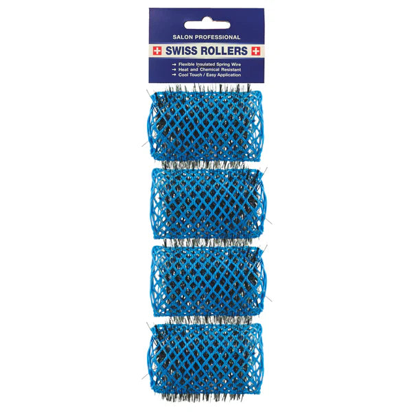 Salon Professional_ SWISS ROLLERS - Blue (4pc)