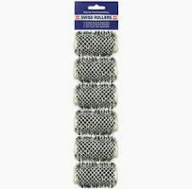 Salon Professional_ SWISS ROLLERS - White (6pk)