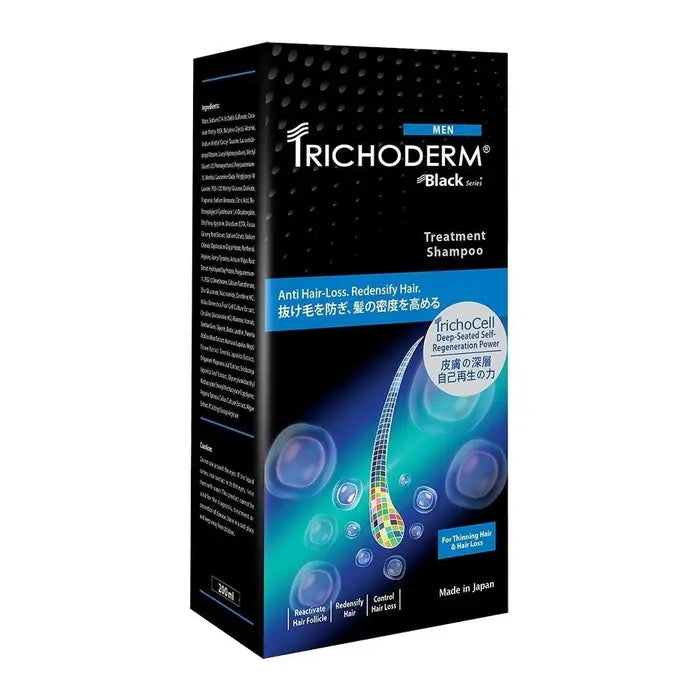 Trichoderm Black Series Men - Treatment Shampoo for Thinning & hair Loss 200ml