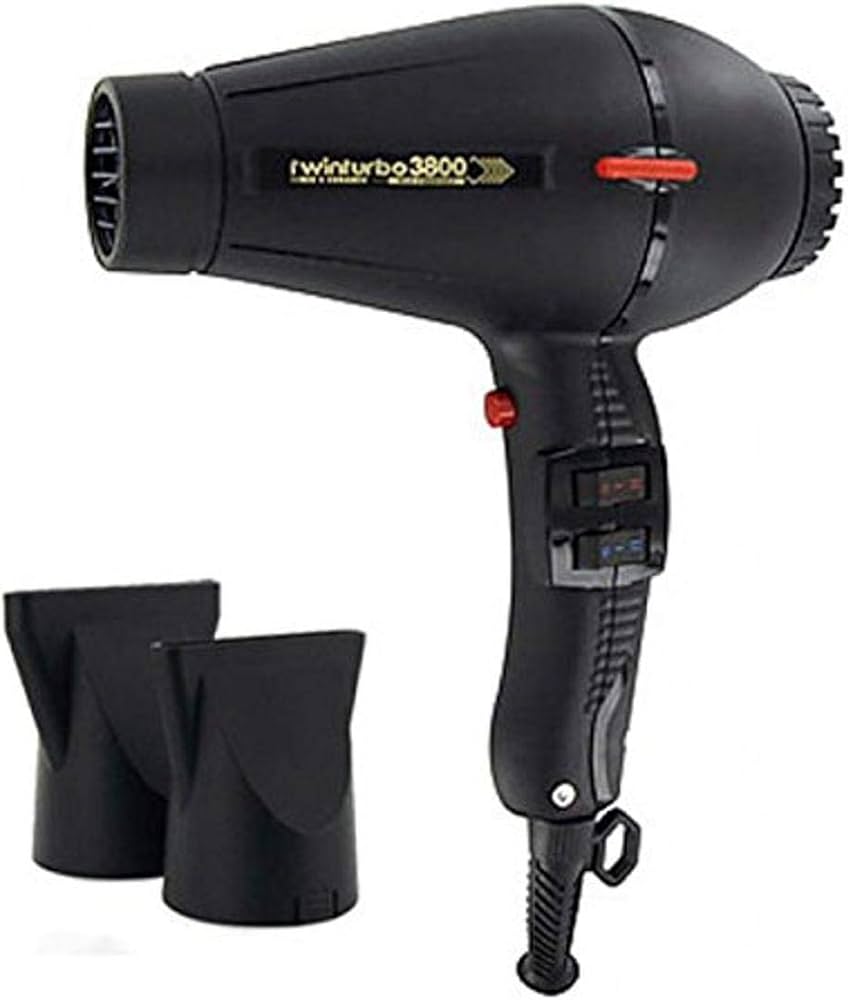 Twin Turbo 3800 Ionic & ceramic Hairdryer - Black