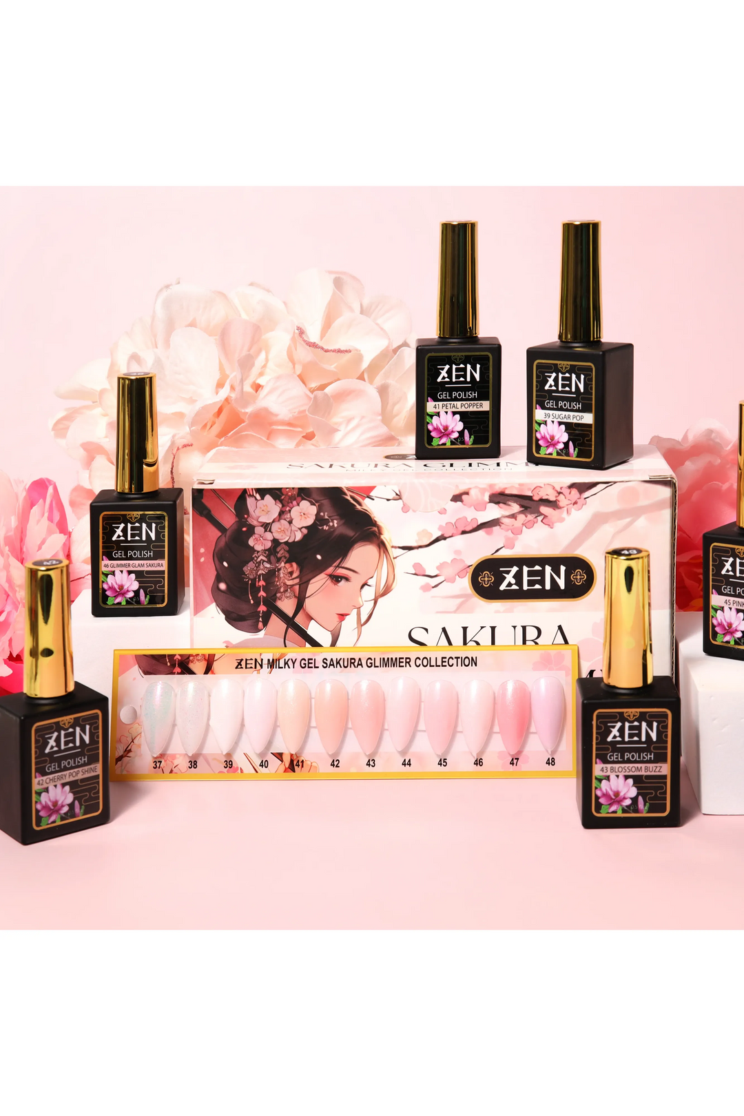 ZEN | Milky Gel Polish Sakura Glimmer Collection #37-#48