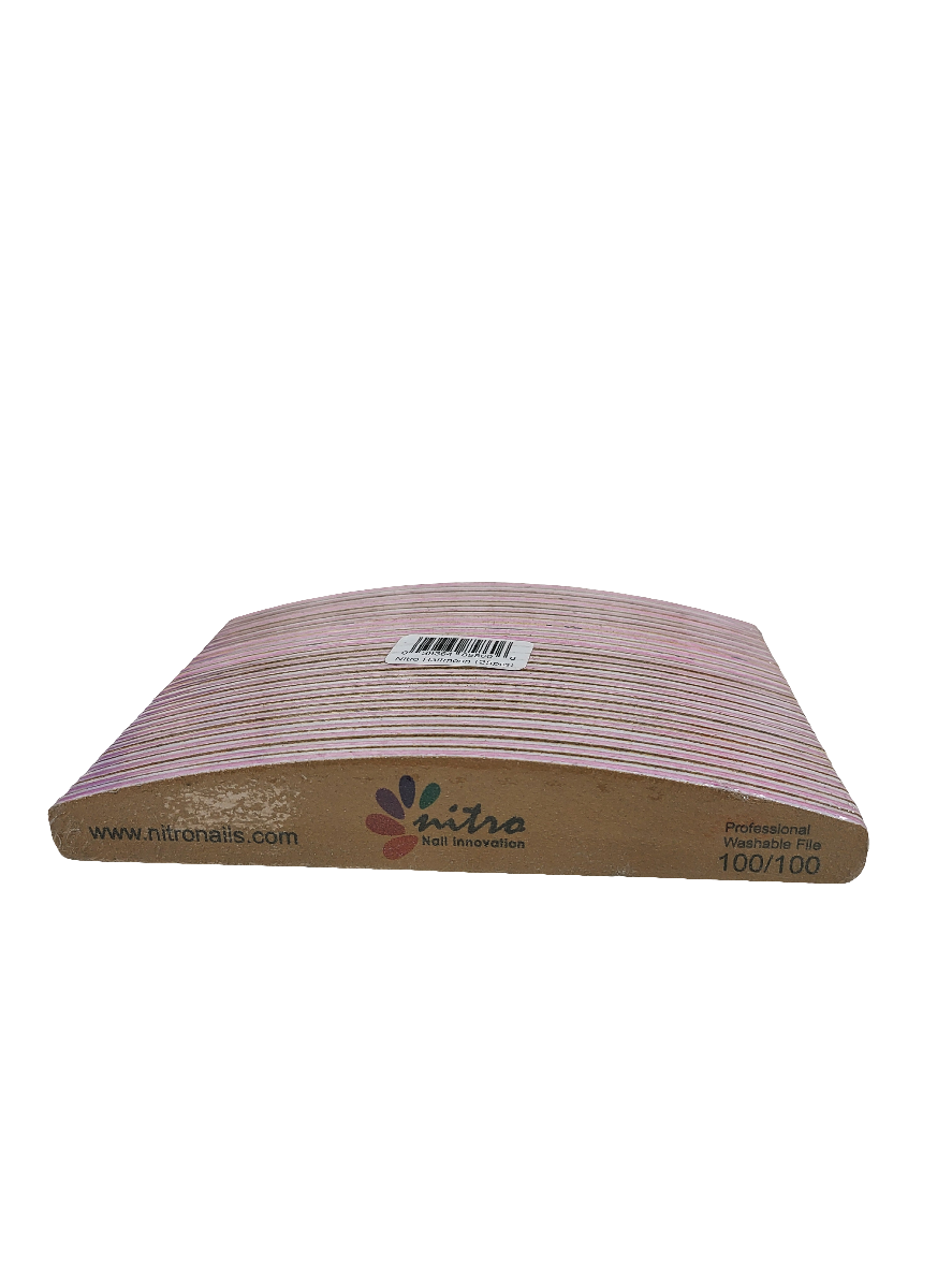 Nitro Nail Files Half-Moon 100/100 (Gold) - 25pcs