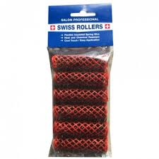 Salon Professional_ SWISS ROLLERS - Red (6pk)