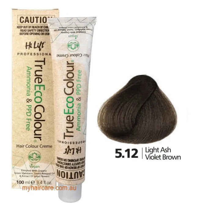 5.12 Light Ash Violet Brown - Hi Lift TrueEcoColour (Ammonia & PPD free)