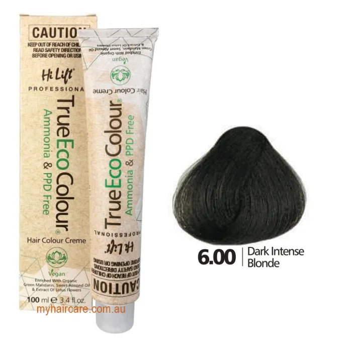 6.00 Dark Intense Blonde- Hi Lift TrueEcoColour (Ammonia & PPD free)