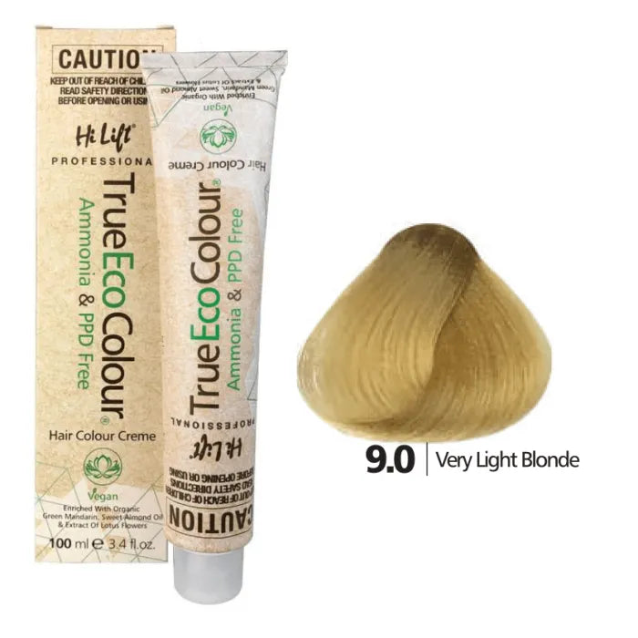 9.0 Very Light Blone - Hi Lift TrueEcoColour (Ammonia & PPD free)