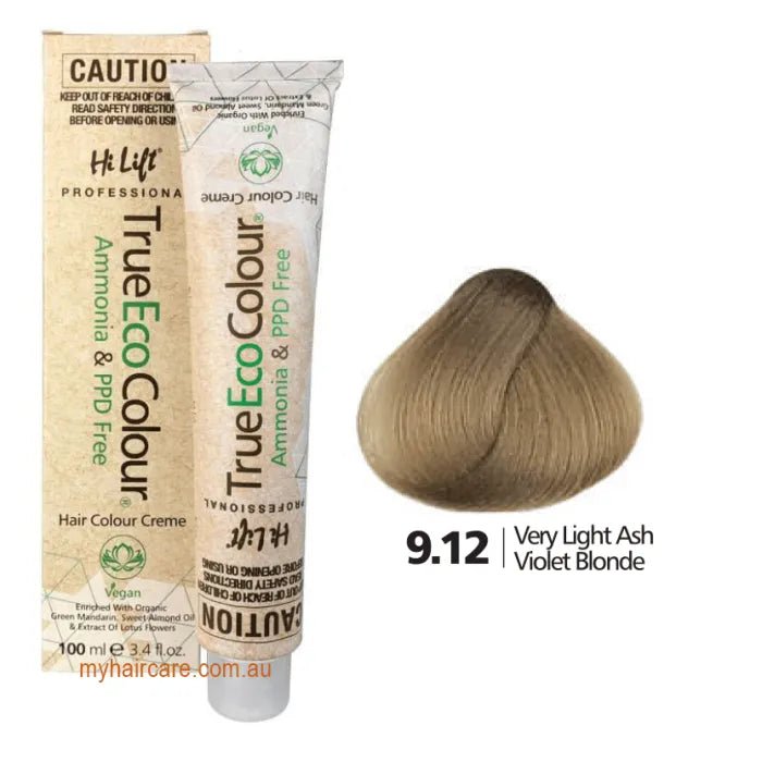 9.12 Very Light Ash Violet Blone - Hi Lift TrueEcoColour (Ammonia & PPD free)
