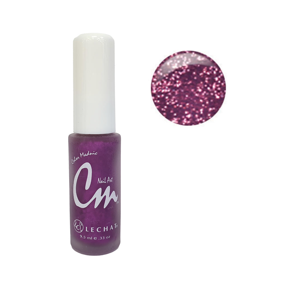 Lechat CM Nail Art Lacquer - NA18 Fuchsia Glitter (9.5ml)