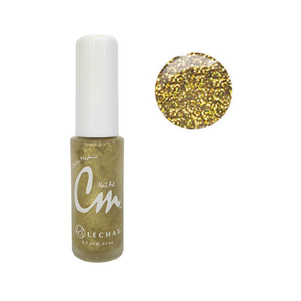 Lechat CM Nail Art Lacquer - NA19 Gold Glitter (9.5ml)