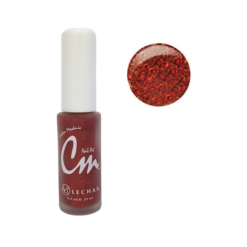 Lechat CM Nail Art Lacquer - NA21 Red Glitter (9.5ml)