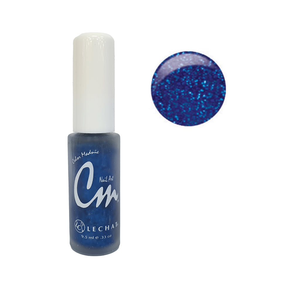 Lechat CM Nail Art Lacquer - NA22 Blue Glitter (9.5ml)