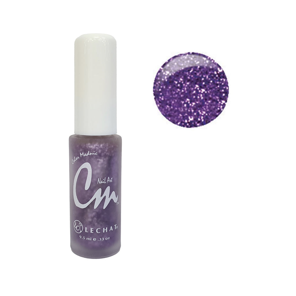 Lechat CM Nail Art Lacquer - NA23 Purple Glitter (9.5ml)