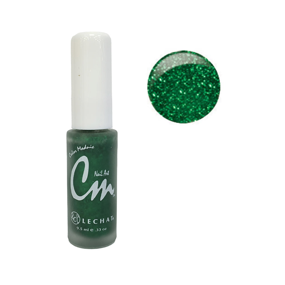 Lechat CM Nail Art Lacquer - NA24 Green Glitter (9.5ml)