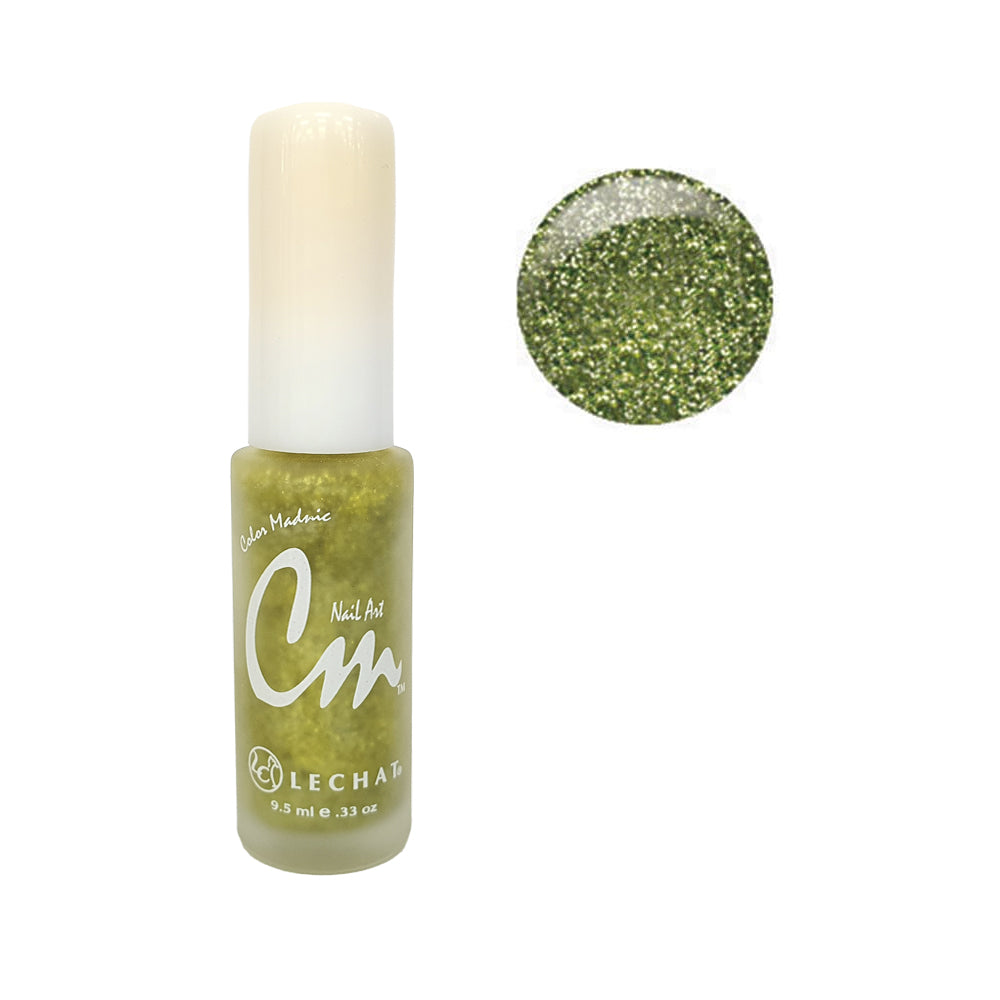 Lechat CM Nail Art Lacquer - NA47 Lime Glitter (9.5ml)