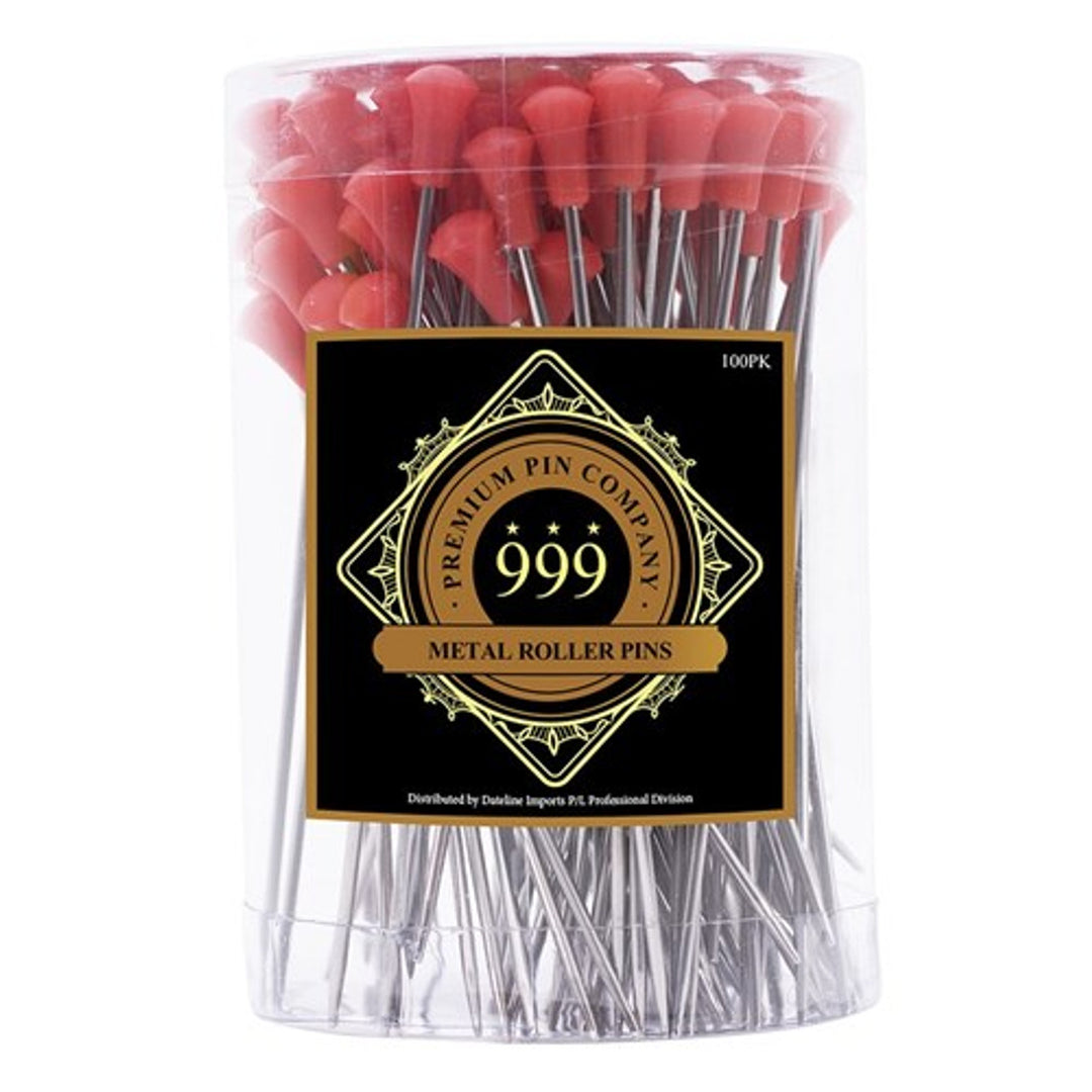 999 - METAL ROLLER PINS - Red 100pcs