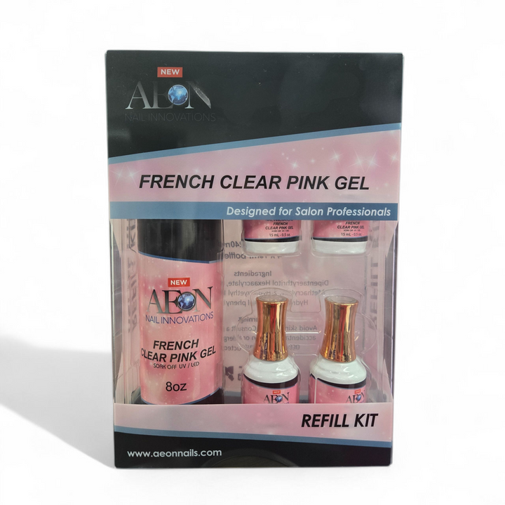 Aeon French Clear Pink Gel Refill Kit 10oz