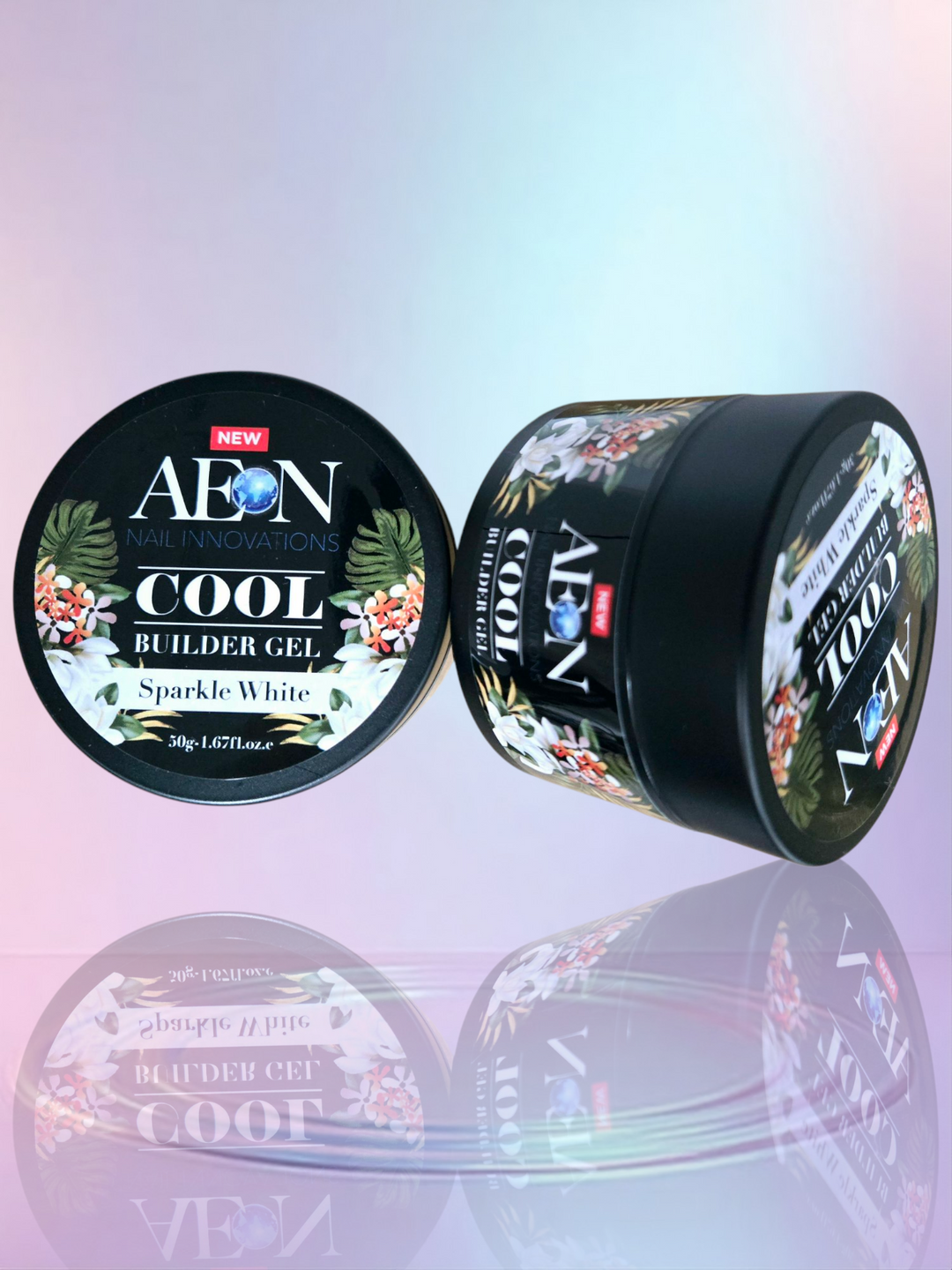AEON JAR Cool Builder Gel 50g - Sparkle White