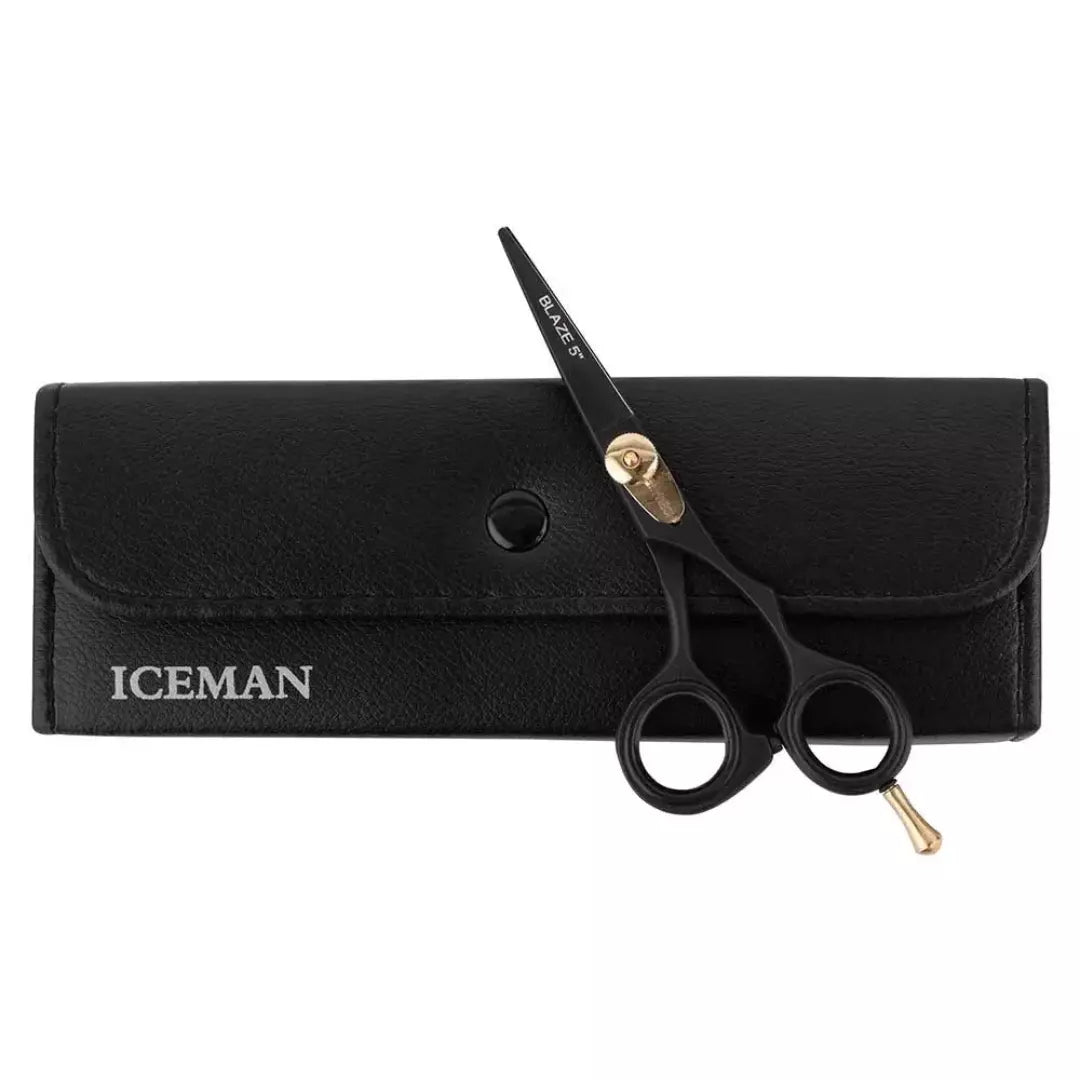 Hairdressing Scissors- ICEMAN Blaze- 5" black (171821)