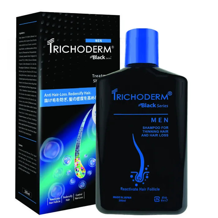 Trichoderm Black Series Men - Treatment Shampoo for Thinning & hair Loss 200ml