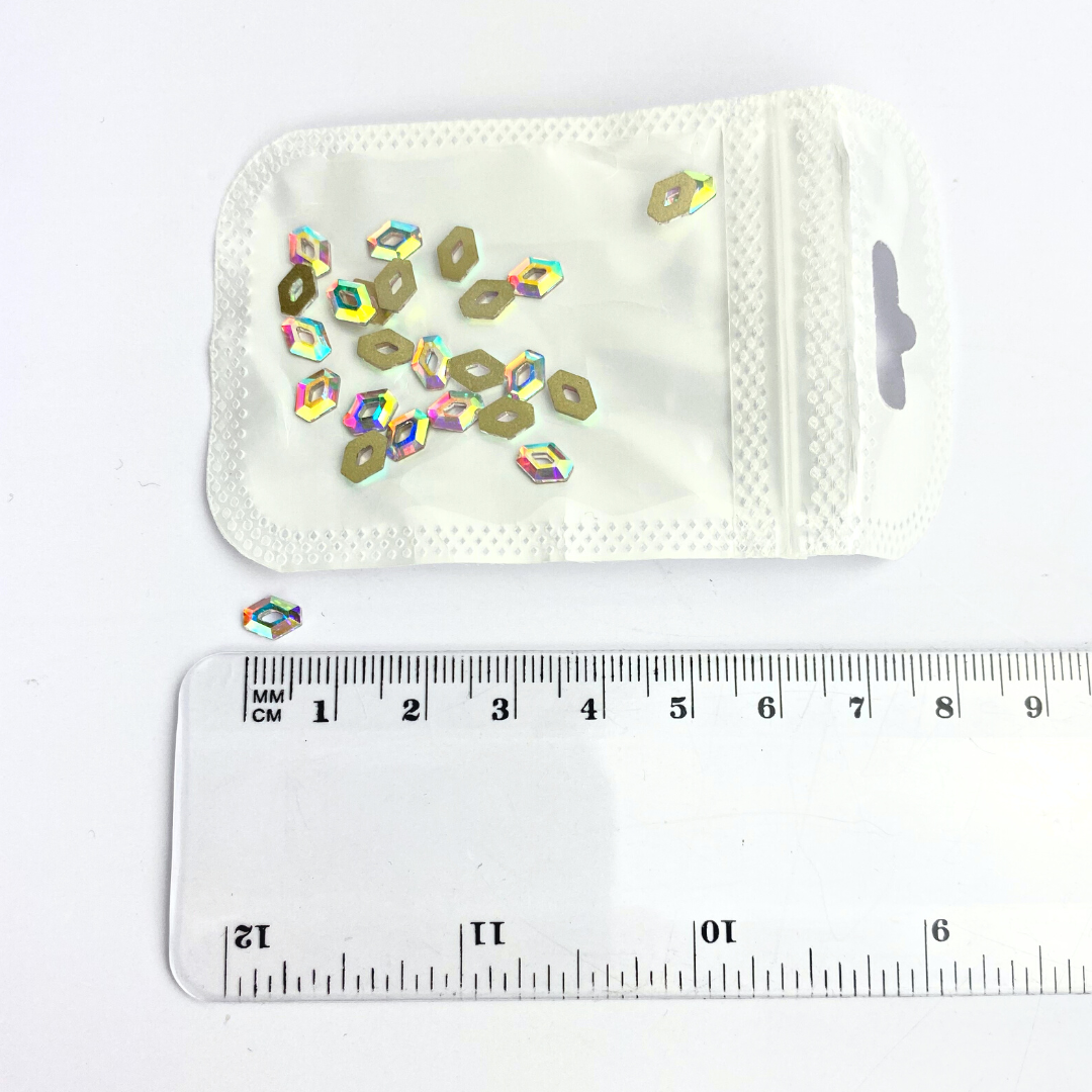Hexagon Donut Rhinestone - #100