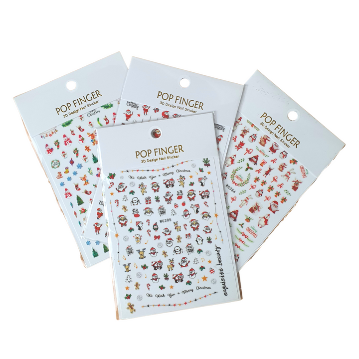 Christmas Stickers Nail Decals (WG)