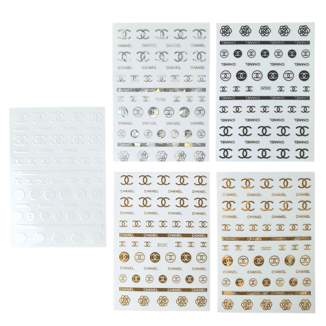 Designer Brands Nail Art Stickers Set - Chanel (D020)
