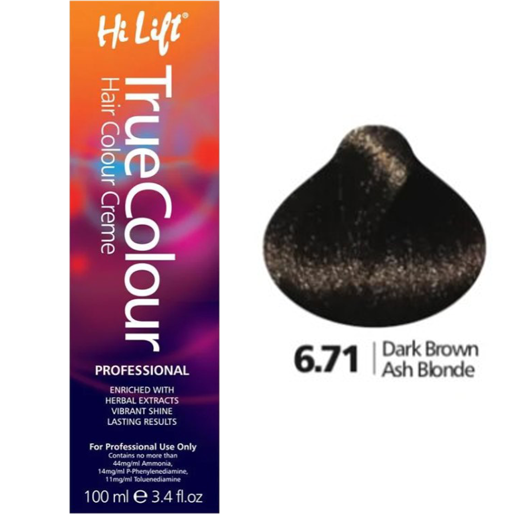 6.71 Dark Brown Ash Blonde - Hilift True Colour