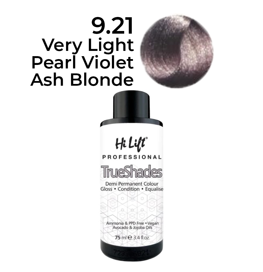 Hilift Trueshades hair colour - 9.21 Very Light Pearl Violet Ash Blonde