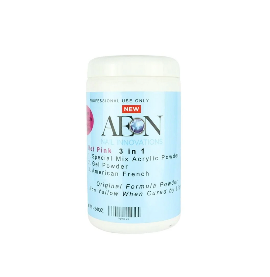 AEON Hot Pink 3 In 1 Acrylic Powder
