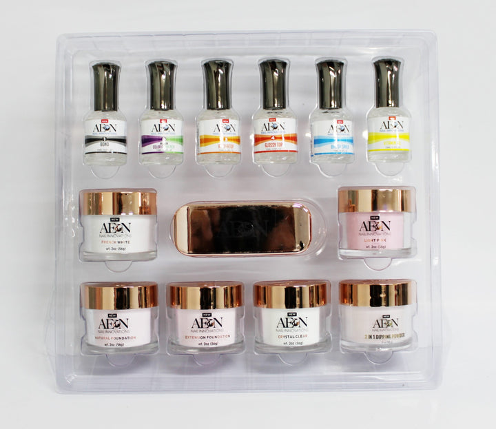 AEON French Dip Manicure Kit (6 Powders, 6 Liquids, French Dip Tray)