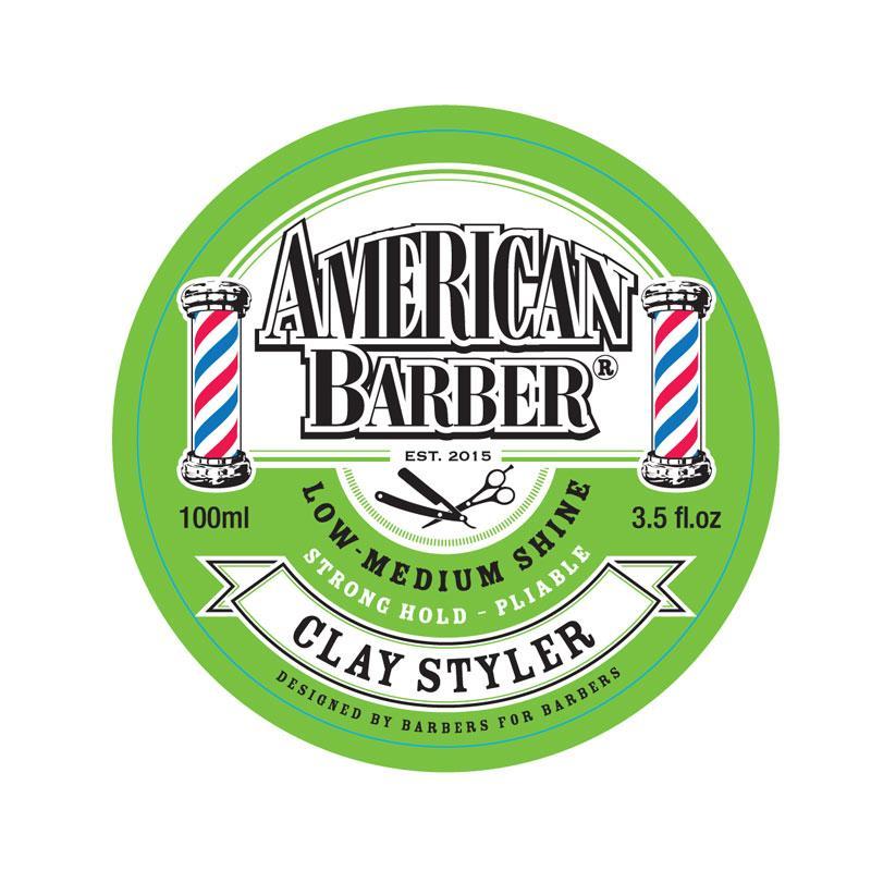 American Barber Clay Styler Low Medium Shine - 100ml