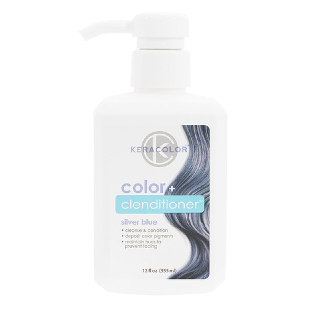 Keracolor Color+ Clenditioner 355ml - Silver Blue