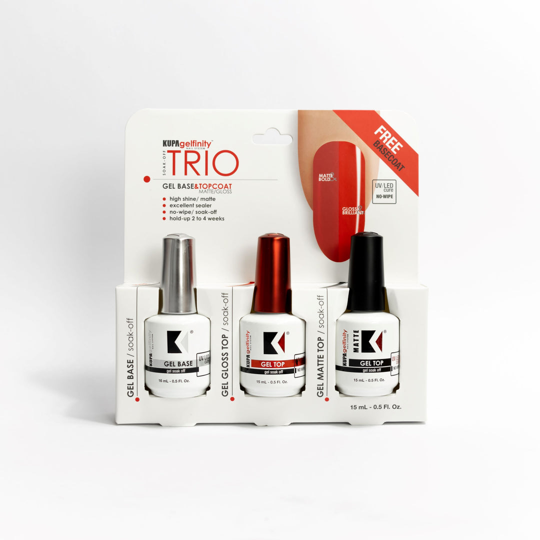 Kupa TRIO Gel Base & Top Coat Set