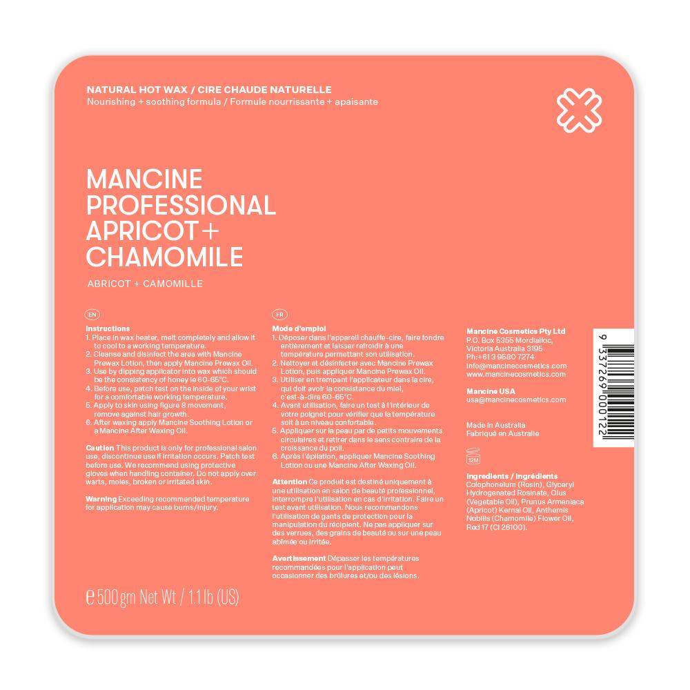 Mancine Apricot + Chamomile Hot Wax - 500g