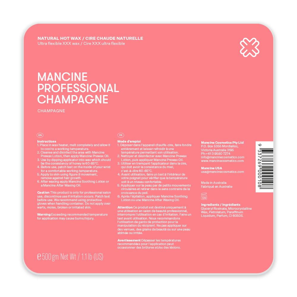 Mancine Champagne Hot Wax - 500g