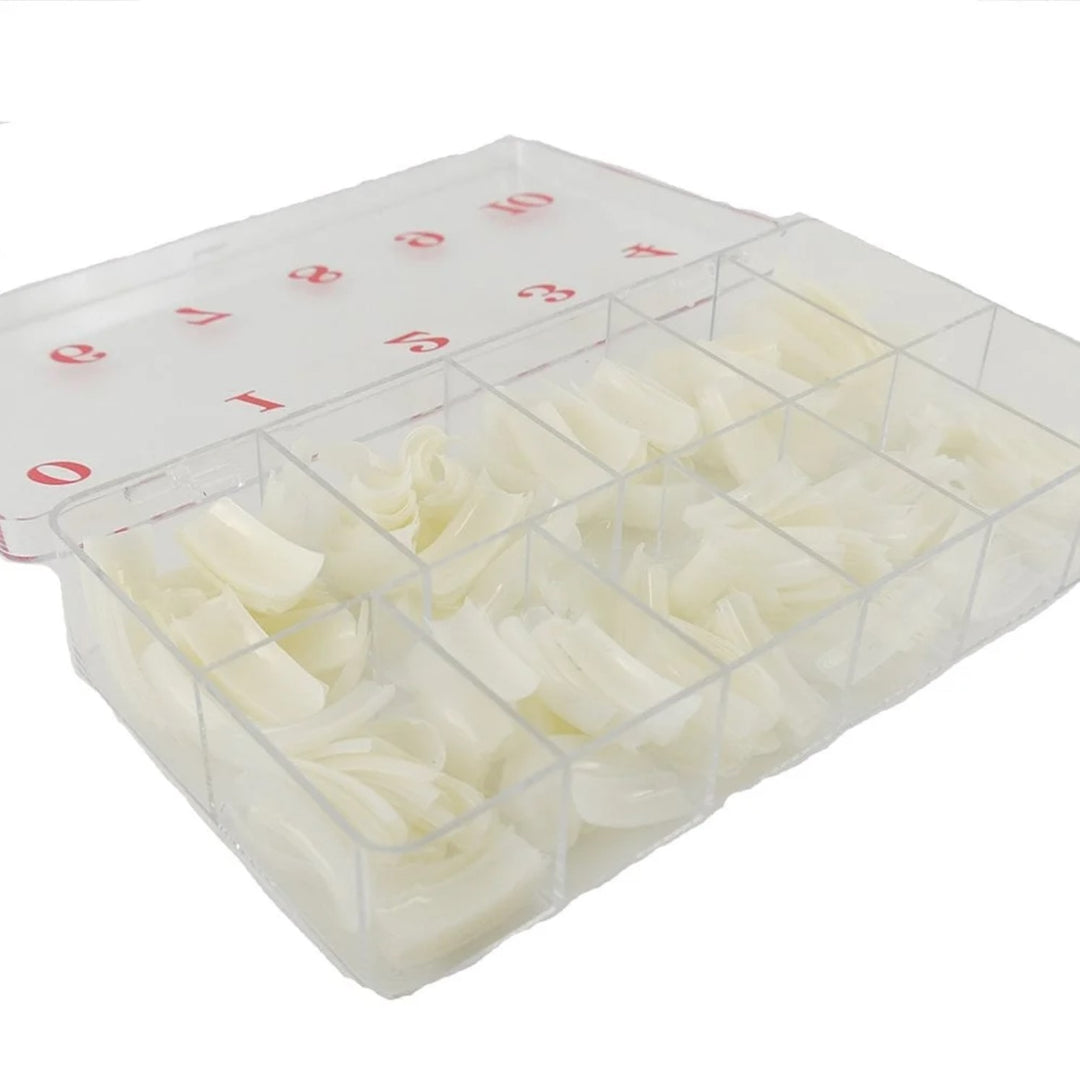 Natural Tip Box full set of sizes 0-10 (550 tips total)
