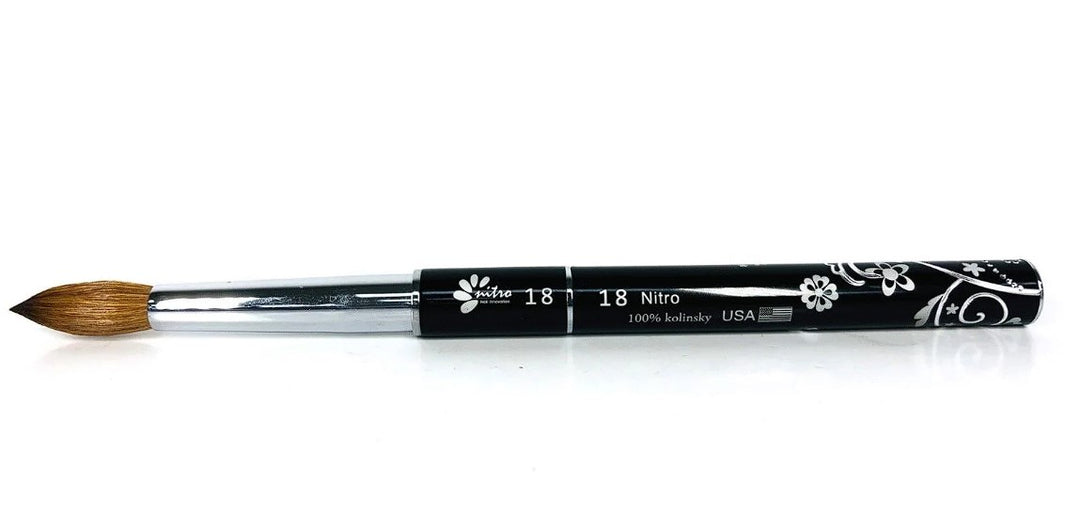 Nitro Acrylic Kolinsky Nail Brush - #18 (Black)