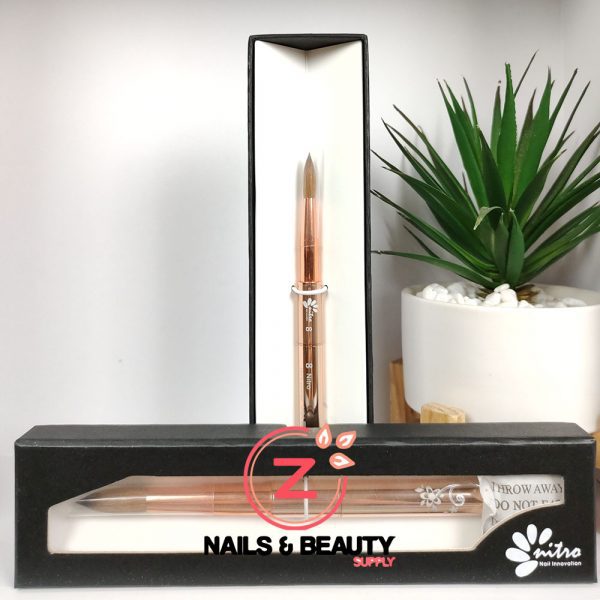 Nitro Acrylic Kolinsky Nail Brush - #8 (Gold)