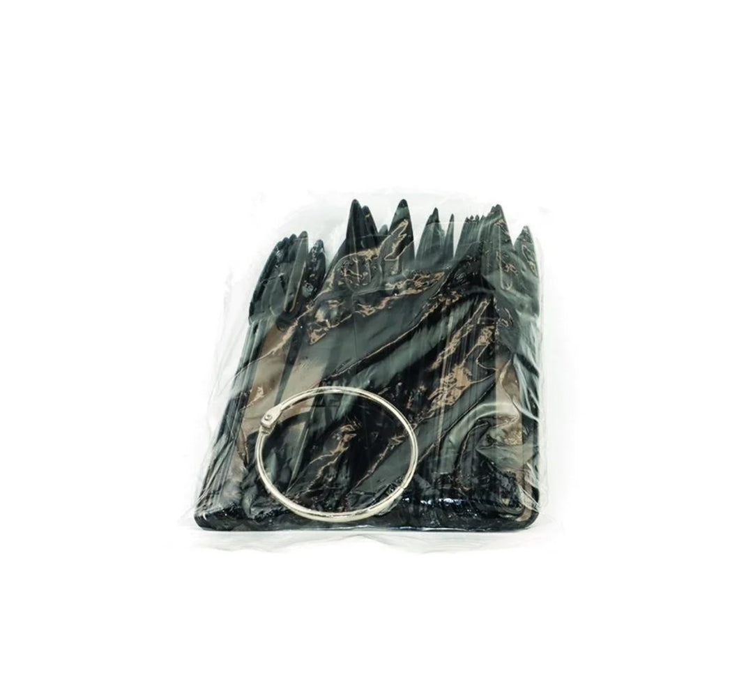Sample Colour Chart - Pointy Black Nail Tips (50pcs with Ring)