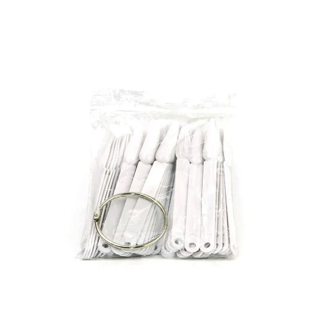 Sample Colour Chart - Pointy White Nail Tips (50pcs with Ring)