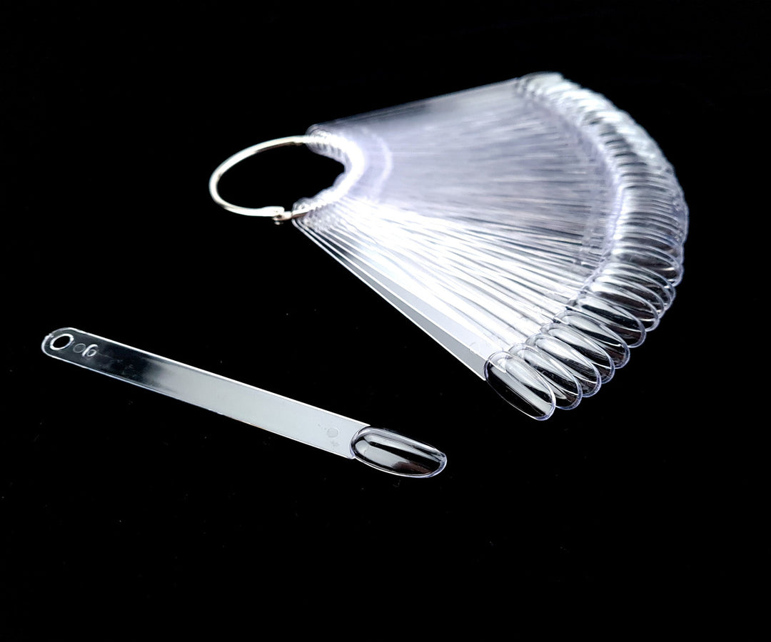 Sample Colour Chart - Round Clear Tips (50PCS With Ring)
