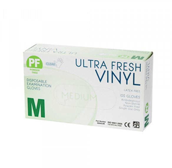 Ultra Fresh Vinyl Gloves Powder Free - Medium