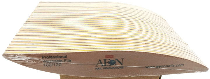 AEON Nail Files 100/120 Gold - Curve - 25 pcs